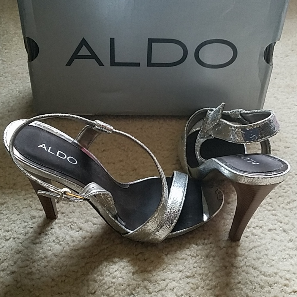 Silver Aldo Sandals